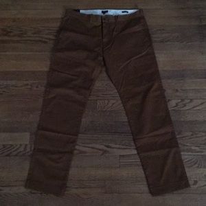 J.Crew Brown Slim Trousers 34 x 32 NWT